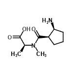 CAS 登录号：130901-87-0， N-{[(1R,2S)-2-氨基环戊基]羰基}-N-甲基-L-丙氨酸