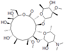 CAS#: 131791-18-9, (3R,4S,5S,6R,7R,9R,10S,11S,12R,13S,14R)-6-[(2S,3R,4S,6R)-4-Dimethylamino-3-Hydroxy-6-Methyloxan-2-Yl]Oxy-14-Ethyl-10,12,13-Trihydroxy-4-[(2R,4R,5S,6S)-5-Hydroxy-4-Methoxy-4,6-Dimethyloxan-2-Yl]Oxy-7-Methoxy-3,5,7,9,11,13-Hexamethyl-1-Oxacyclotetradecan-2-One