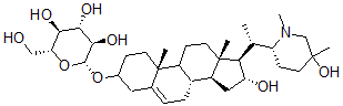CAS#: 131984-90-2, (3beta,16beta,25beta)-16,25-dihydroxy-28-methyl-16,28-secosolanid-5-en-3-yl beta-D-Glucopyranoside
