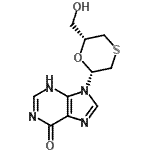 CAS#: 132062-70-5, 9-[(2R,6R)-6-(Hydroxymethyl)-1,4-Oxathian-2-Yl]-3,9-Dihydro-6H-Purin-6-One