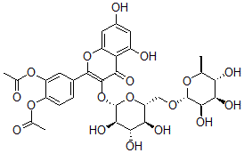 CAS#: 132151-81-6, [2-Acetyloxy-5-[5,7-Dihydroxy-4-Oxo-3-[(2S,3R,4S,5S,6R)-3,4,5-Trihydroxy-6-[[(2R,3R,4R,5R,6S)-3,4,5-Trihydroxy-6-Methyloxan-2-Yl]Oxymethyl]Oxan-2-Yl]Oxychromen-2-Yl]Phenyl] Acetate