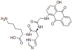 CAS#: 132391-60-7, (2S)-6-Amino-2-[[(2S)-2-[[2-[(4-Hydroxy-9,10-Dioxoanthracen-1-Yl)Amino]Acetyl]Amino]-3-(3H-Imidazol-4-Yl)Propanoyl]Amino]Hexanoic Acid