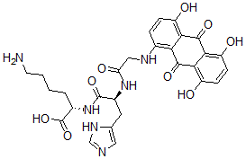CAS#: 132391-61-8, (2S)-6-Amino-2-[[(2S)-3-(3H-Imidazol-4-Yl)-2-[[2-[(4,5,8-Trihydroxy-9,10-Dioxoanthracen-1-Yl)Amino]Acetyl]Amino]Propanoyl]Amino]Hexanoic Acid