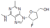 CAS 登录号：132722-92-0， [(2S,4S,5R)-4-氟-5-(2-甲基-6-甲基氨基嘌呤-9-基)四氢呋喃-2-基]甲醇