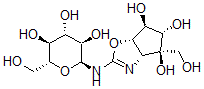 CAS#: 132729-37-4, (3aR,4R,5S,6S,6aS)-4-(Hydroxymethyl)-2-[[(2S,3R,4S,5S,6R)-3,4,5-Trihydroxy-6-(Hydroxymethyl)Oxan-2-Yl]Amino]-3a,5,6,6a-Tetrahydrocyclopenta[d][1,3]Oxazole-4,5,6-Triol