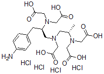 CAS#: 132979-67-0, 2-[[(2R)-3-(4-Aminophenyl)-2-(Bis(Carboxymethyl)Amino)Propyl]-[(2S)-2-(Bis(Carboxymethyl)Amino)Propyl]Amino]Acetic Acid Tetrahydrochloride