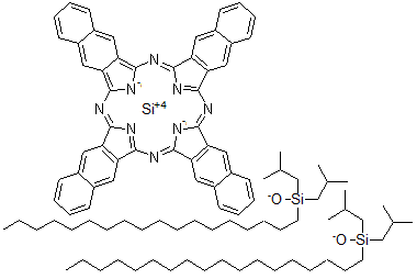 CAS 登录号：133063-13-5， 二(二-异丁基十八烷基硅氧基)硅2,3-萘酞菁