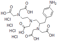 CAS#: 133097-22-0, 2-[[3-(4-Aminophenyl)-2-(Bis(Carboxymethyl)Amino)Propyl]-[2-(Bis(Carboxymethyl)Amino)Ethyl]Amino]Acetic Acid Tetrahydrochloride