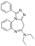 CAS 登录号：133118-25-9， N,N-二乙基-1-苯基-4H-[1,2,4]三唑并[4,3-a][1,5]苯并二氮杂卓-5-胺
