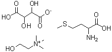 CAS#: 1334-17-4, 2-Hydroxy-N,N,N-Trimethylethanaminium 3-Carboxy-2,3-Dihydroxypropanoate Methionine (1:1:1)