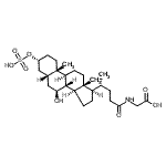 CAS 登录号：133429-88-6， 2-[[(4R)-4-[(3R,5R,7S,8R,9S,10S,13R,14S,17R)-7-羟基-10,13-二甲基-3-磺基氧基-2,3,4,5,6,7,8,9,11,12,14,15,16,17-十四氢-1H-环戊二烯并[a]菲-17-基]戊酰]氨基]乙酸