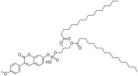 CAS#: 133640-28-5, [(2R)-1-Hexadecanoyloxy-3-[Hydroxy-[3-(4-Methoxyphenyl)-2-Oxochromen-7-Yl]Oxyphosphoryl]Oxypropan-2-Yl] Hexadecanoate