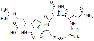 CAS#: 133761-86-1, (2S)-2-[[(2S)-1-[(4R,7S,10S,13R)-13-Amino-7-(2-Amino-2-Oxoethyl)-10-(3-Amino-3-Oxopropyl)-6,9,12-Trioxo1,2-Dithia-5,8,11-Triazacyclotetradecane-4-Carbonyl]Pyrrolidine-2-Carbonyl]Amino]-5-(Diaminomethylideneamino)Pentanoic Acid