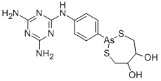 CAS#: 134018-76-1, 2-[4-[(4,6-Diamino-1,3,5-Triazin-2-Yl)Amino]Phenyl]-1,3,2-Dithiarsepane-5,6-Diol
