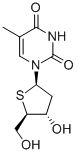 CAS#: 134111-33-4, 1-[(2R,4S,5R)-4-Hydroxy-5-(Hydroxymethyl)Thiolan-2-Yl]-5-Methylpyrimidine-2,4-Dione