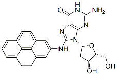 CAS#: 134249-04-0, 2-Amino-9-[(4S,5R)-4-Hydroxy-5-(Hydroxymethyl)Oxolan-2-Yl]-8-(Pyren-2-Ylamino)-3H-Purin-6-One