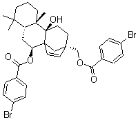 CAS#: 134513-15-8, (7beta,8beta,13beta)-13-(((4-bromobenzoyl)oxy)methyl)-17-Norkaur-15-ene-7,9-diol 7-(4-bromobenzoate)