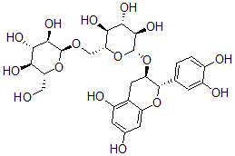 CAS#: 134515-72-3, (2R,3R,4S,5S,6R)-2-[(2S,3R)-2-(3,4-Dihydroxyphenyl)-5,7-Dihydroxychroman-3-Yl]Oxy-6-[[(2S,3R,4S,5S,6R)-3,4,5-Trihydroxy-6-(Hydroxymethyl)Oxan-2-Yl]Oxymethyl]Oxane-3,4,5-Triol