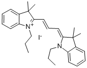 CAS#: 134564-83-3, 2-[3-(1,3-Dihydro-3,3-Dimethyl-1-Propyl-2H-Indol-2-Ylidene)-1-Propen-1-Yl]-3,3-Dimethyl-1-Propyl-3H-Indolium Iodide (1:1)