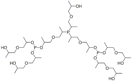CAS 登录号：13474-96-9， 2-(2-羟基丙氧基)-1-甲基乙基二[13-羟基-7-[2-(2-羟基丙氧基)-1-甲基乙氧基]-1,5,9-三甲基-3,6,8,11-四氧杂-7-磷酸十四烷-1-基]亚磷酸酯