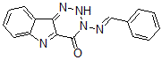 CAS 登录号：135086-92-9， 3-(苯基亚甲基氨基)-2H-三嗪并[5,6-b]吲哚-4-酮
