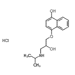 CAS 登录号：135201-49-9， 4-[2-羟基-3-(异丙基氨基)丙氧基]-1-萘酚盐酸盐(1:1)