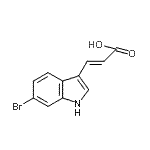 CAS 登录号：135250-41-8， (2E)-3-(6-溴-1H-吲哚-3-基)丙烯酸