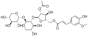 CAS#: 135546-60-0, [(2S,3S,4R,5S)-4-Acetyloxy-5-[(2S,3R,4S,5R)-4,5-Dihydroxy-2-[(2R,3R,4S,5R)-3,4,5-Trihydroxyoxan-2-Yl]Oxyoxan-3-Yl]Oxy-3-Hydroxyoxolan-2-Yl]Methyl (E)-3-(4-Hydroxy-3-Methoxyphenyl)Prop-2-Enoate