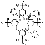 CAS#: 135549-06-3, 28-Hydroxy-5,11,17,23-Tetrakis(2-Methyl-2-Propanyl)Pentacyclo[19.3.1.1<Sup>3,7</Sup>.1<Sup>9,13</Sup>.1<Sup>15,19</Sup>]Octacosa-1(25),3(28),4,6,9(27),10,12,15(26),16,18,21,23-Dodecaene-25,26,27-Triyl Tribenzoate