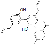 CAS 登录号：135566-92-6， 2-(2-羟基-5-丙-2-烯基苯基)-6-[(1R,6R)-3-甲基-6-丙-2-基-1-环己-2-烯基]-4-丙-2-烯基苯酚