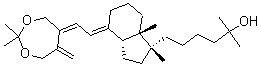 CAS 登录号：135821-90-8， alpha-高-3-脱氧-3,3-二甲基-2,4-二氧杂-25-羟基维他命 D3
