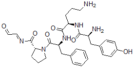 CAS 登录号：136037-37-1， (2R)-1-[(2S)-2-[[(2R)-5-氨基-2-[[(2S)-2-氨基-3-(4-羟基苯基)丙酰]氨基]戊酰]氨基]-3-苯基丙酰基]-N-(2-氧代乙亚基)吡咯烷-2-甲酰胺
