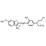 CAS#: 136213-74-6, 2-({4-[Ethyl(2-Hydroxyethyl)Amino]-2-Methylphenyl}Diazenyl)-6-Methoxy-3-Methyl-1,3-Benzothiazol-3-Ium Chloride