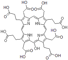 CAS#: 136466-48-3, 3,3',3'',3'''-[3,8,13,17-Tetrakis(Carboxymethyl)-5-Hydroxy-2,7,12,18-Porphyrintetrayl]Tetrapropanoic Acid