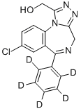 CAS#: 136765-24-7, 8-Chloro-6-(Phenyl-D5)-4H-[1,2,4]Triazolo[4,3-a][1,4]Benzodiazepine-1-Methanol