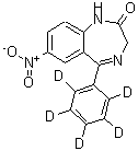 CAS 登录号：136765-45-2， 7-硝基-5-(<sup>2</sup>H<sub>5</sub>)苯基-1,3-二氢-2H-1,4-苯并二氮杂卓-2-酮