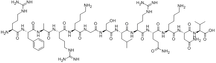 CAS 登录号：136795-05-6， L-精氨酰-L-苯丙氨酰-L-丙氨酰-L-精氨酰-L-赖氨酰甘氨酰-L-丝氨酰-L-亮氨酰-L-精氨酰-L-谷氨酰胺酰-L-赖氨酰-L-天冬氨酰胺酰-L-缬氨酸