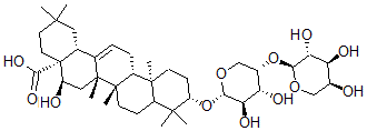 CAS#: 137551-41-8, (3beta,16alpha)-3-((4-O-alpha-L-arabinopyranosyl-alpha-L-arabinopyranosyl)oxy)-16-hydroxy-Olean-12-en-28-oic acid