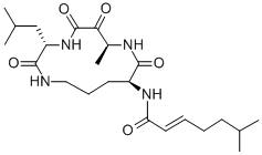 CAS#: 137563-63-4, (E)-6-Methyl-N-[(3S,7S,10S)-7-Methyl-3-(2-Methylpropyl)-2,5,6,9-Tetraoxo-1,4,8-Triazacyclotridec-10-Yl]Hept-2-Enamide