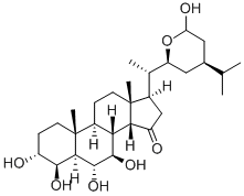 CAS#: 137571-30-3, (3R,4R,5R,6R,7R,8R,9S,10R,13R,14R,17R)-3,4,6,7-Tetrahydroxy-17-[(1S)-1-[(2R,4S)-6-Hydroxy-4-Propan-2-Yloxan-2-Yl]Ethyl]-10,13-Dimethyl-1,2,3,4,5,6,7,8,9,11,12,14,16,17-Tetradecahydrocyclopenta[a]Phenanthren-15-One