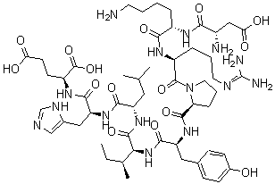 CAS#: 137915-11-8, N-(N-(N-(N-(N-(1-(N2-(N2-L-alpha-aspartyl-L-lysyl)-L-arginyl)-L-prolyl)-L-tyrosyl)-L-isoleucyl)-L-leucyl)-L-histidyl)-L-Glutamic acid