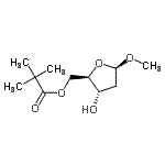 CAS 登录号：138147-15-6， 甲基2-脱氧-5-O-(2,2-二甲基丙烷酰基)-beta-D-赤式-呋喃戊糖苷