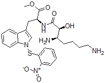 CAS#: 138257-79-1, Methyl (2S)-2-[[(2S,3R)-3,7-Diamino-2-Hydroxyheptanoyl]Amino]-3-[1-(2-Nitrophenyl)Sulfanylindol-3-Yl]Propanoate