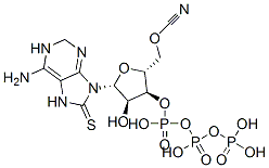 CAS 登录号：139041-17-1， [(2R,3S,4R,5R)-5-(6-氨基-8-硫氰酸基嘌呤-9-基)-3,4-二羟基四氢呋喃-2-基]甲基(羟基-膦酰氧基磷酰)磷酸氢酯