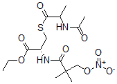 CAS 登录号：139146-66-0， N-硝酸基特戊酰-S-(N'-乙酰基丙氨酰)-半胱氨酸乙酯