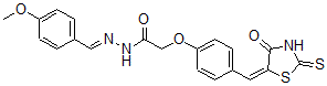 CAS#: 139298-31-0, N-[(4-Methoxyphenyl)Methylideneamino]-2-[4-[(E)-(4-Oxo-2-Sulfanylidene-1,3-Thiazolidin-5-Ylidene)Methyl]Phenoxy]Acetamide