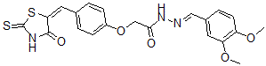 CAS#: 139298-32-1, N-[(3,4-Dimethoxyphenyl)Methylideneamino]-2-[4-[(E)-(4-Oxo-2-Sulfanylidene-1,3-Thiazolidin-5-Ylidene)Methyl]Phenoxy]Acetamide