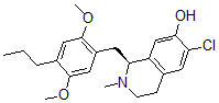 CAS 登录号：139485-39-5， (1S)-6-氯-1-[(2,5-二甲氧基-4-丙基苯基)甲基]-2-甲基-3,4-二氢-1H-异喹啉-7-醇