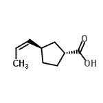 CAS#: 139683-39-9, (1R,3R)-3-[(1Z)-1-Propen-1-Yl]Cyclopentanecarboxylic Acid