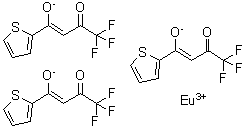 CAS 登录号：14054-87-6， 4,4,4-三氟-1-(2-噻吩基)-1,3-丁烷二酮-铕(3:1)
